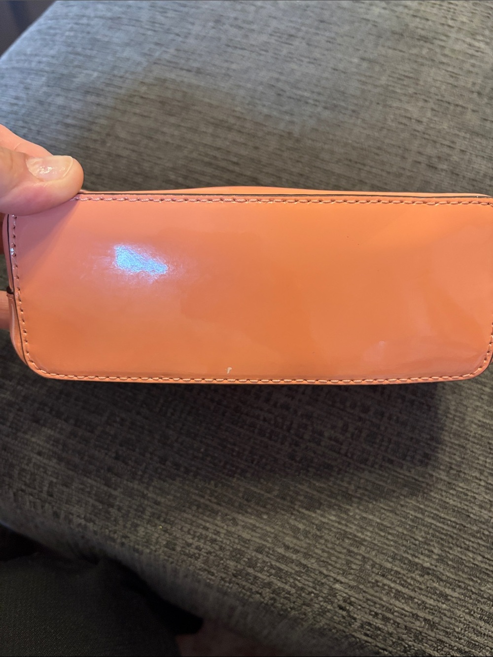 Michael Kors Coral Patent Leather Zip Cosmetic Case - Picture 5 of 6